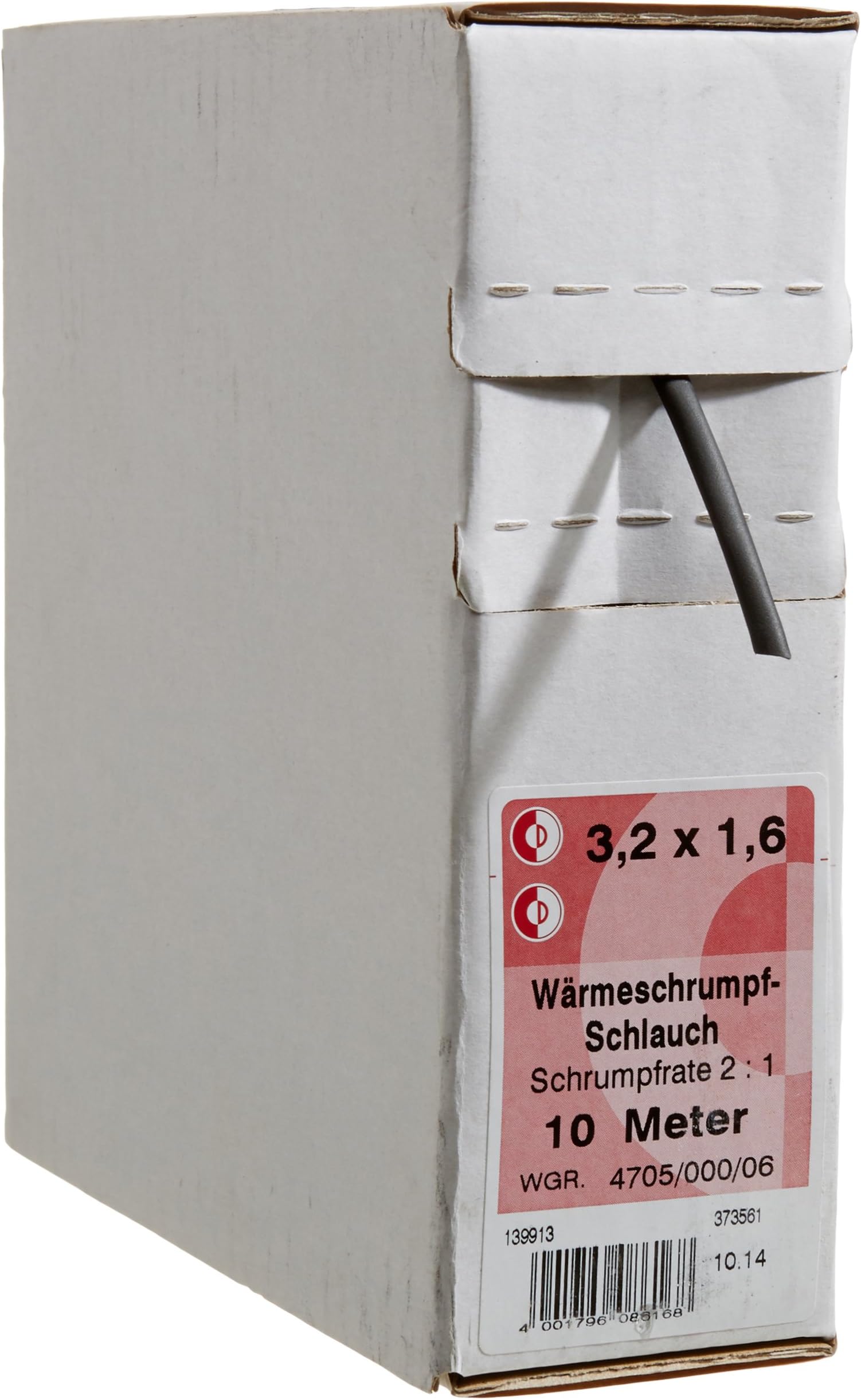 Dresselhaus Heat Shrink Ratio 2: 1 Heat Shrink Tubing Tube in Dispenser Box 10 m 3.2 x 1.6 mm Pack of 1