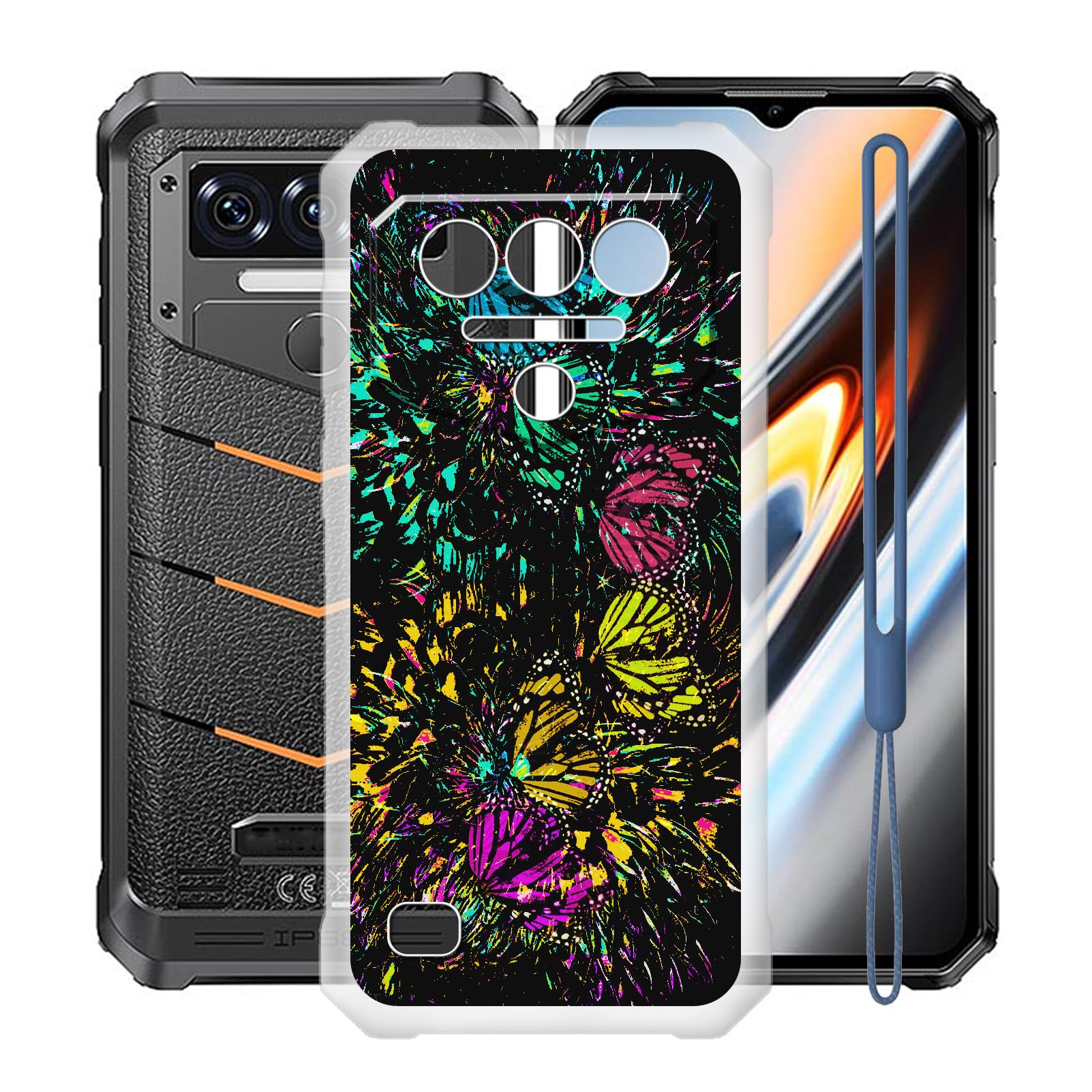 KJYFOANI for Oukitel WP38 Case, Transparent Hull Soft Silicone TPU Protective Case, Shockproof Anti-fall Shell, Ultra-thin Bumper Back Cover for Oukitel WP38 (6.52