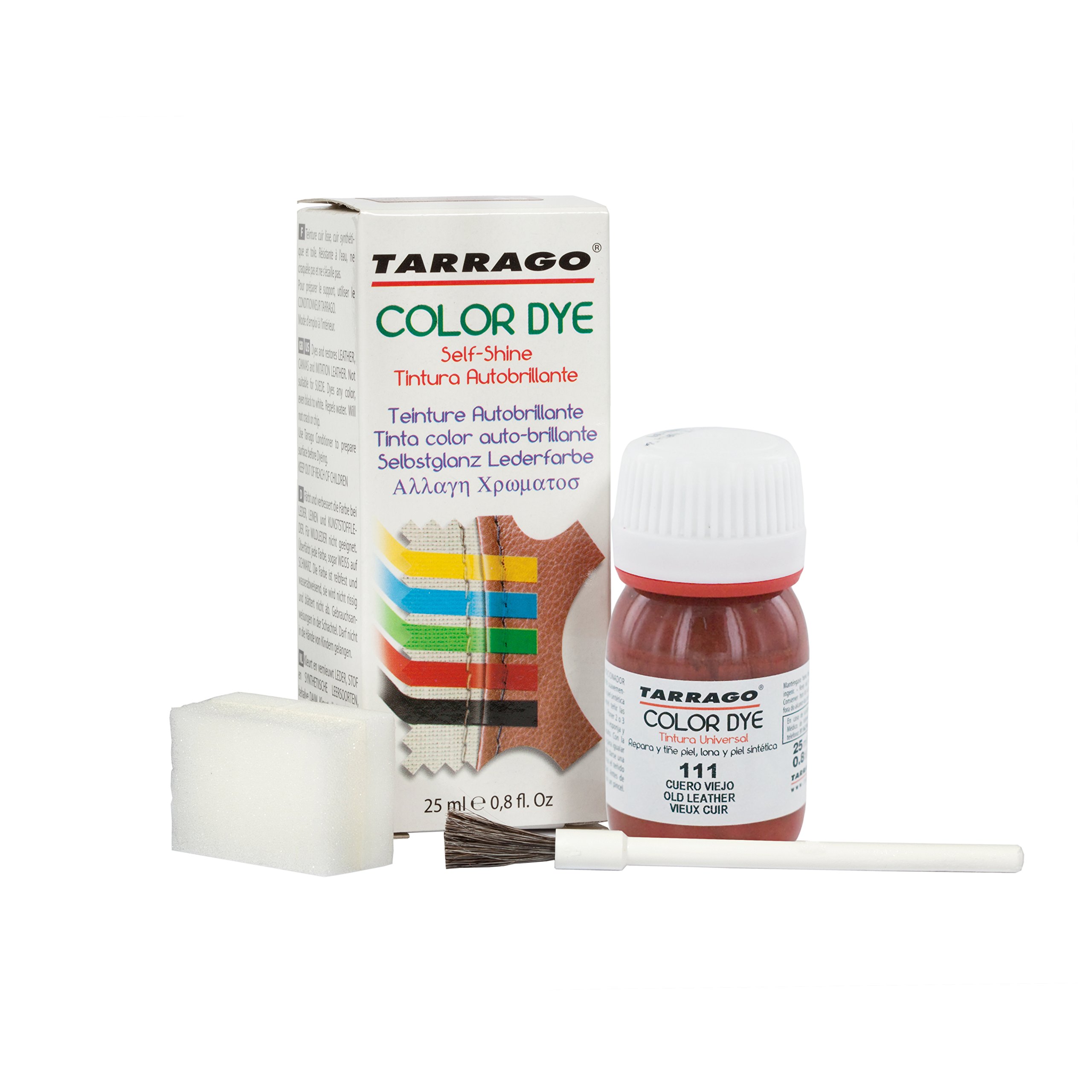 Tinte para Zapatos y Bolsos de Cuero y Textil con Esponja y Brocha | Cubre Rozaduras y Desgastes del Calzado | Gama de 90 colores — view 47