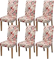 Vista 82 de Fundas para sillas de comedor, juego de 2 fundas para sillas de comedor o cocina, lavables, protectoras, para sillas Parsons, para el hogar, Beige