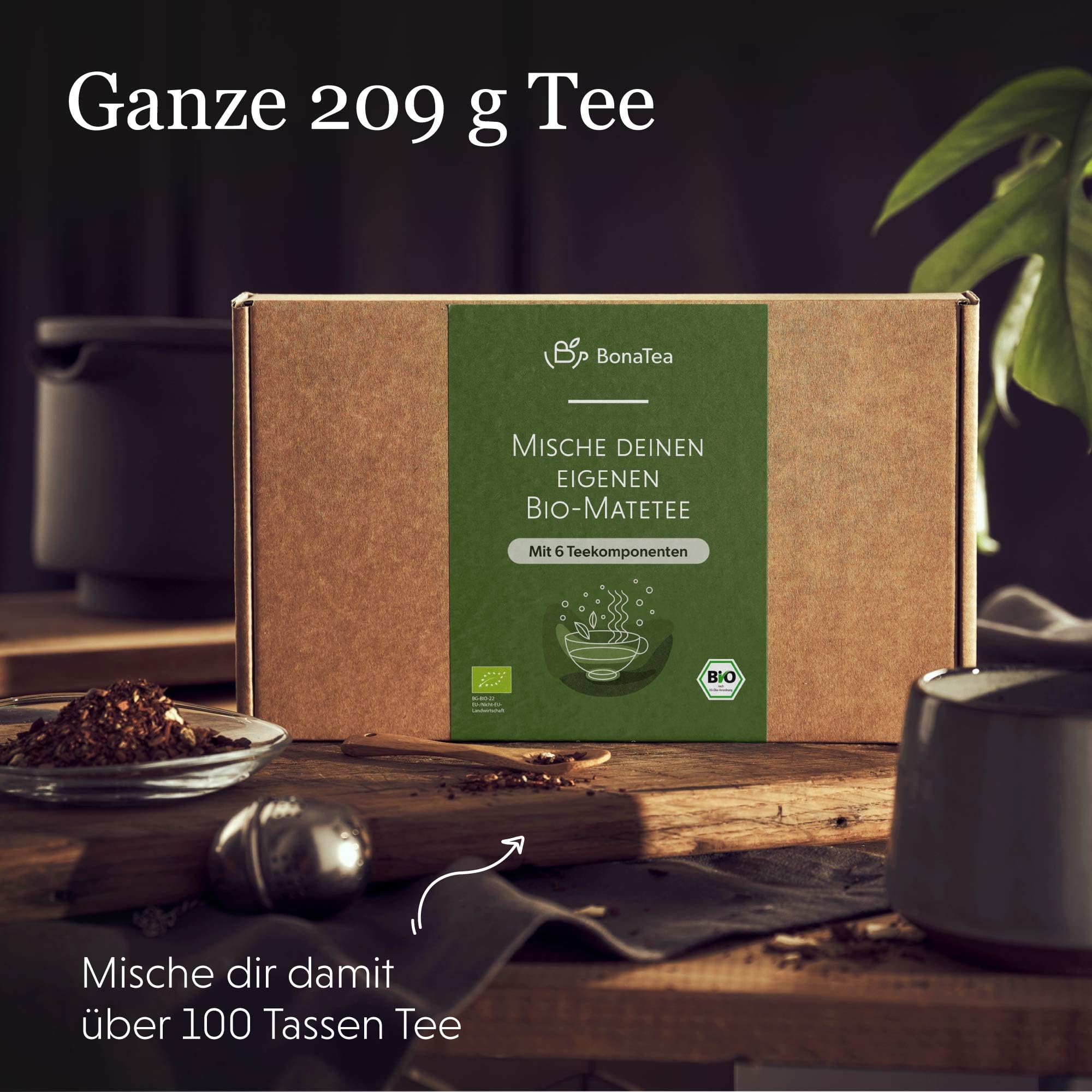 Tee Selber Mischen Set Geschenk mit Matetee - BIO Mate Tee Geschenkset mit 6 leckeren Tee-Sorten zum DIY Teemischung Selber Machen