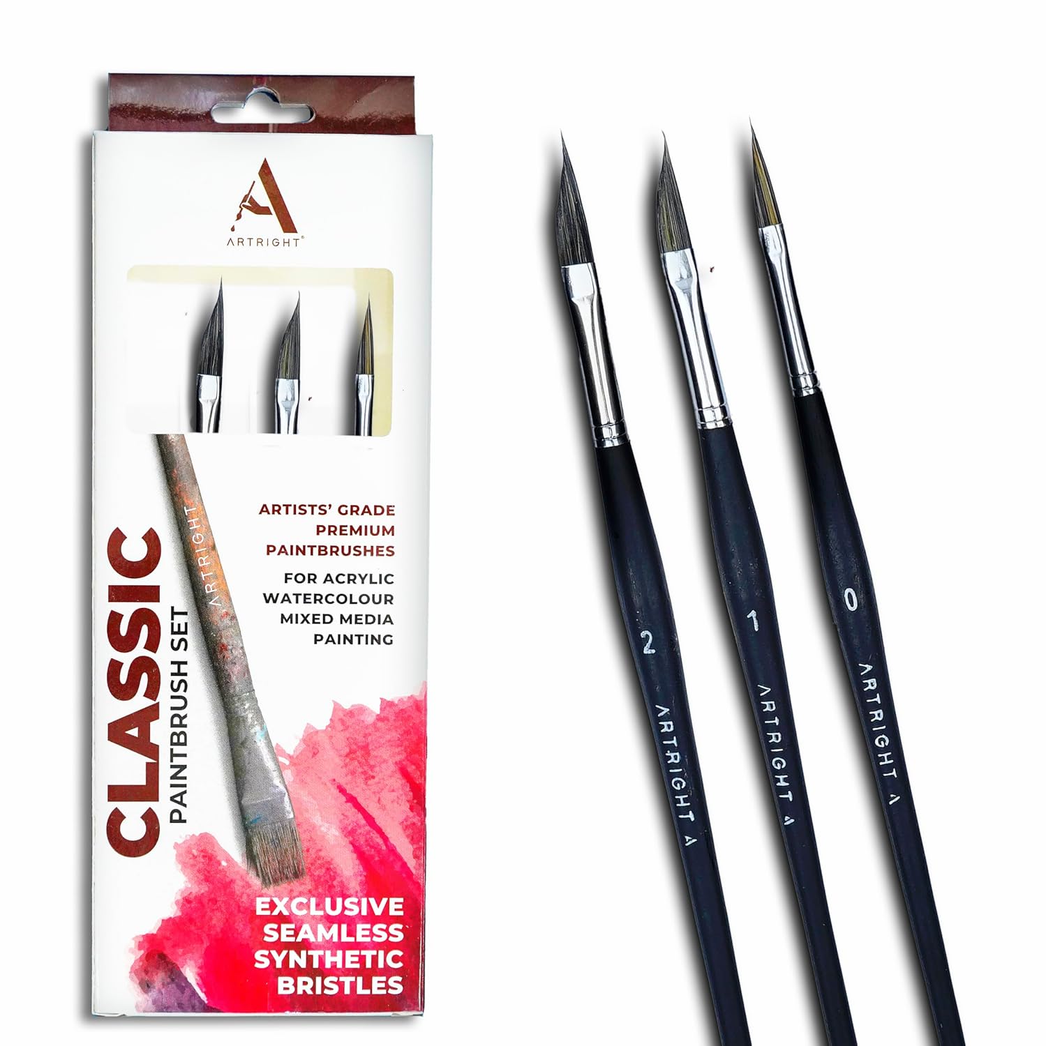 wood Leaf & Petal Paint Brushes Set of 3 (#0, #1 & #2) with Seamless Synthetic Bristles – 3 Premium Artists’ Liner Painting Brushes Inc Dagger Brush for Acrylic Painting, Oil Painting & More wood Leaf & Petal Paint Brushes Set of 3 (#0, #1 & #2) with Seamless Synthetic Bristles – 3 Premium Artists’ Liner Painting Brushes Inc Dagger Brush for Acrylic Painting, Oil Painting & More
