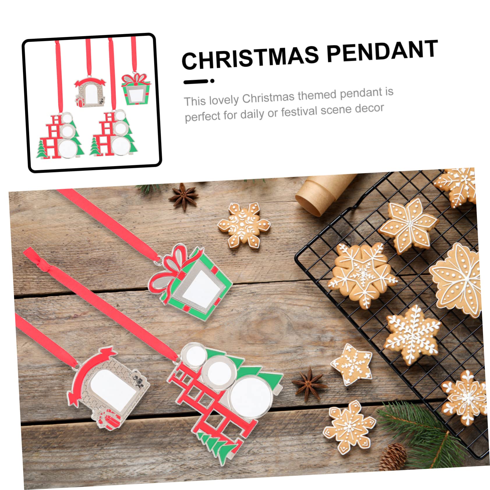 PRETYZOOM 16 STK Christbaumschmuck Weihnachtssublimation leer Sublimationsanhänger selber Machen weihnachtsdeko personalisiert Weihnachten schmücken Weihnachtsbaum dekore