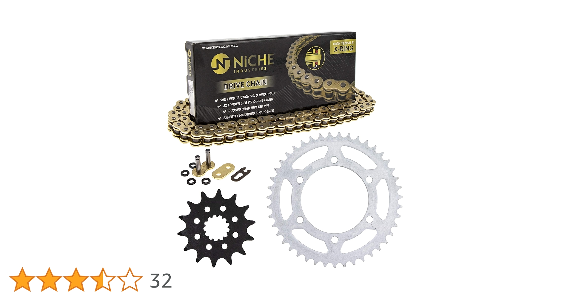 NICHE Drive Sprocket Chain Combo for Yamaha YZF-R3 MT-03 YZF-R25