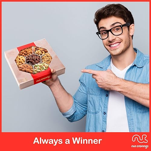 Miniatura 27 de NUT CRAVINGS - Cesta de dulces Diwali con frutos secos mixtos en caja de oro verde (4 surtidos) Arreglo de alimentos, paquete de cuidado de 1. Rojo
