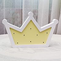 Vista 3 de Corona de luz LED para decoración de pared, letrero con forma de reina princesa reyes, lámpara de corona para cumpleaños, boda, fiesta, Navidad