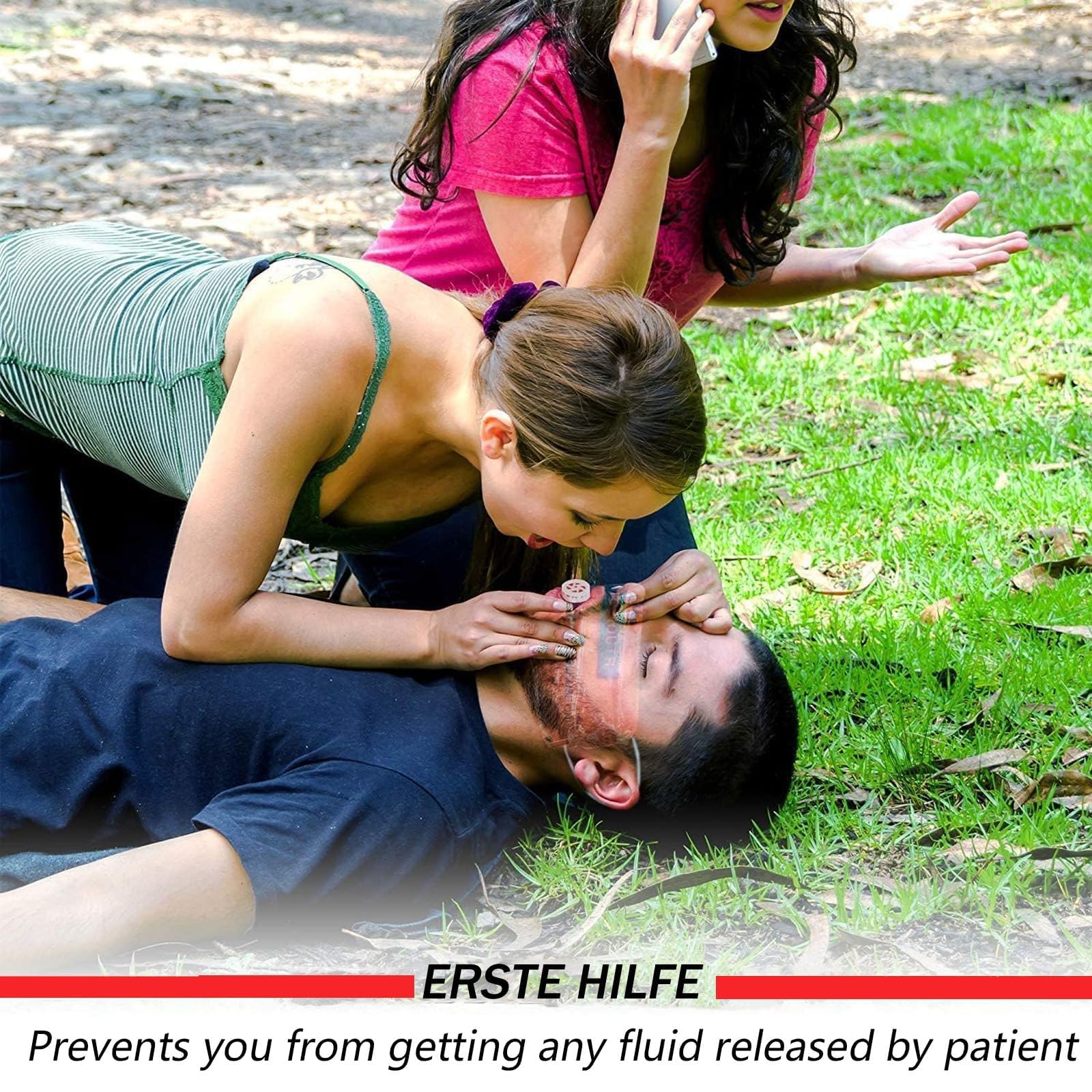 PVFZXS 8 mascherine respiratorie di primo soccorso, maschera di respirazione, portachiavi, panno di respirazione, portachiavi per respirare, bocca a bocca, respiratore, maschera di respirazione Cpr