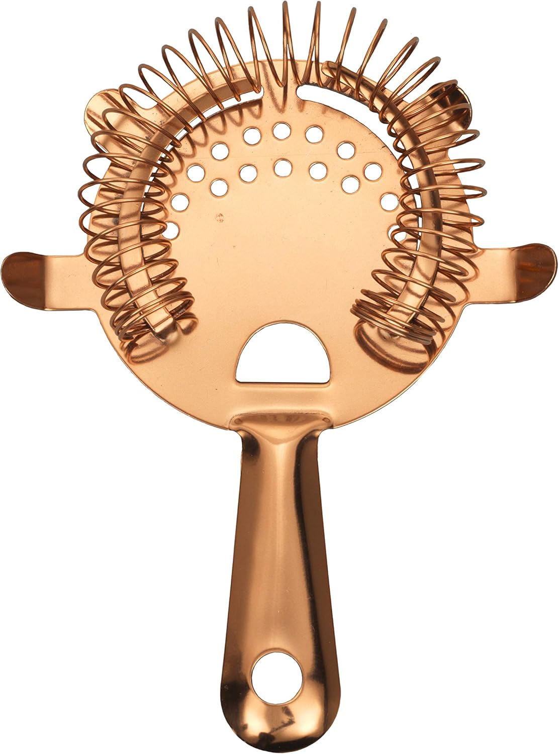 Arcata 4-Prong Bar Strainer, 6 1/8"L x 4 1/2"W, S/S, Copper, Mirror Finish, 12 per case