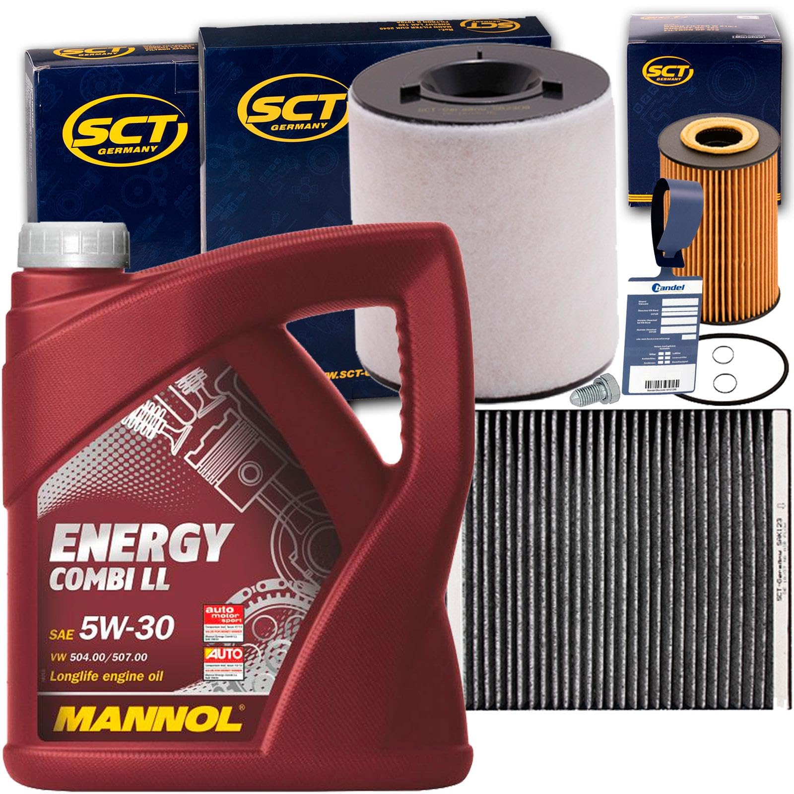 Filterset+Mannol 5W30 Öl | SH4049P+SB2309+SAK123+1113800100+Mn+Mannol 5W30 Öl für 1.6 Tdi Polo 6R Roomster Fabia 2 Ibiza 4
