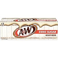 Vista 2 de A&W Zero Sugar Root Beer Soda, latas de 12 fl oz, paquete de 12