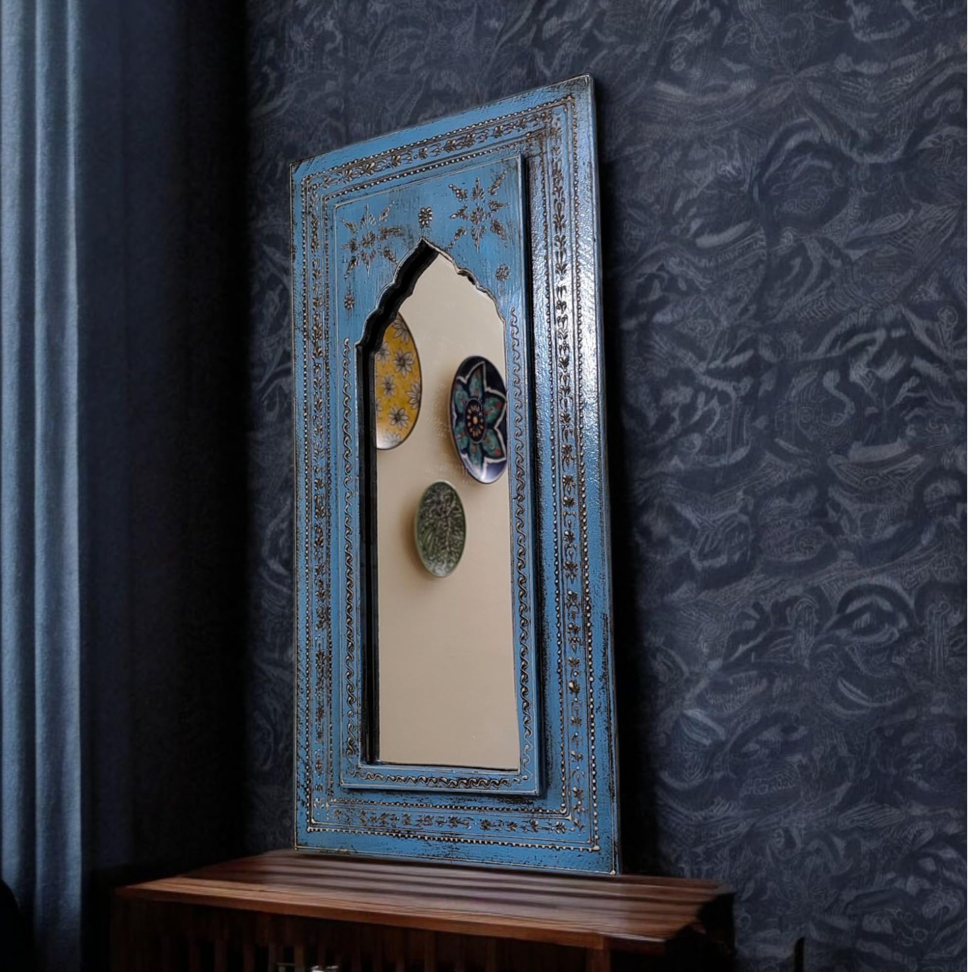 Jharokha Wall Mirror, Traditional Antique Design, Home Decor-image-21