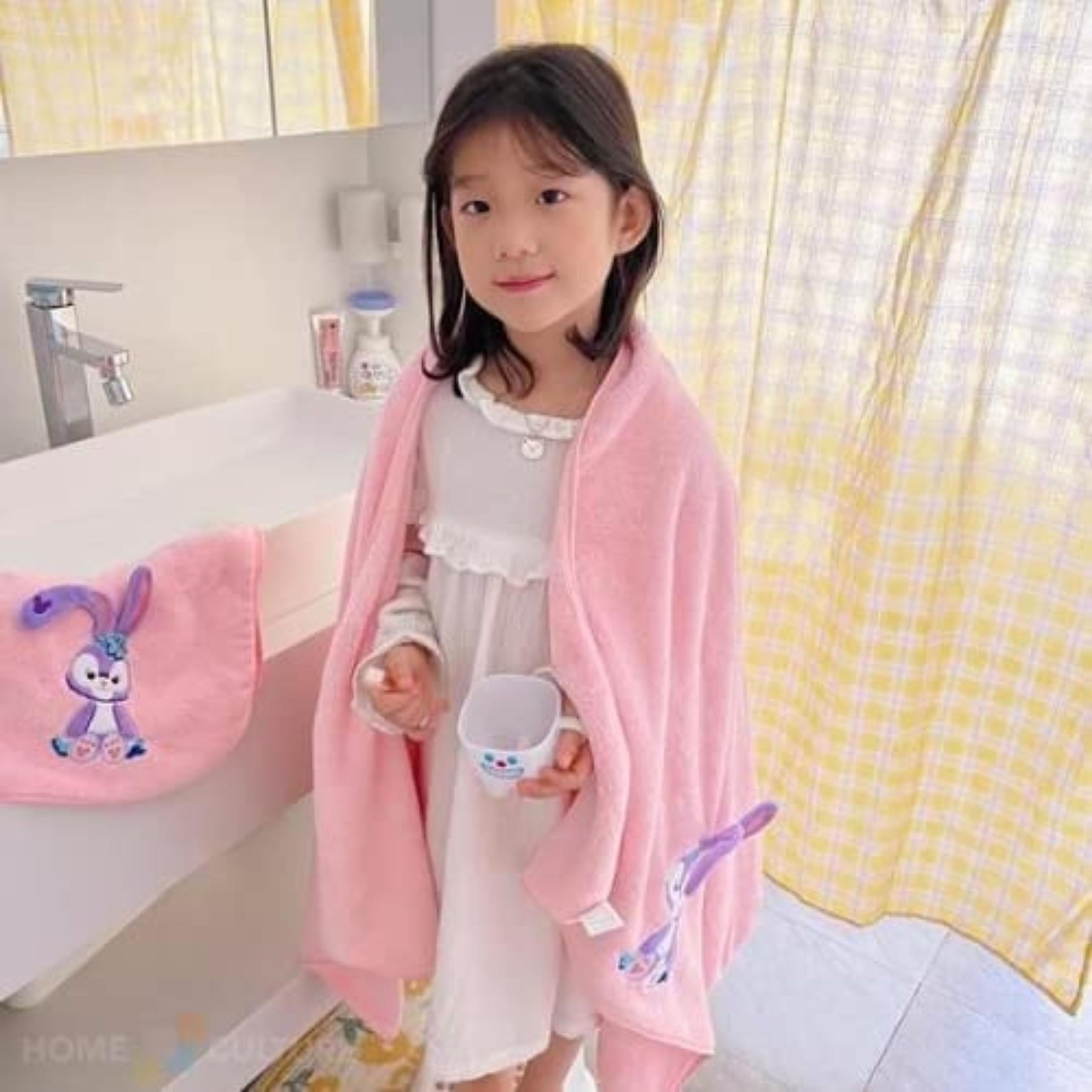 MAXOSHINE Toalla de baño de microfibra para niños, toalla de bebé de conejo de secado rápido, súper absorbente, para recién nacidos, bebés y niños pequeños, toalla súper suave para niños y niñas