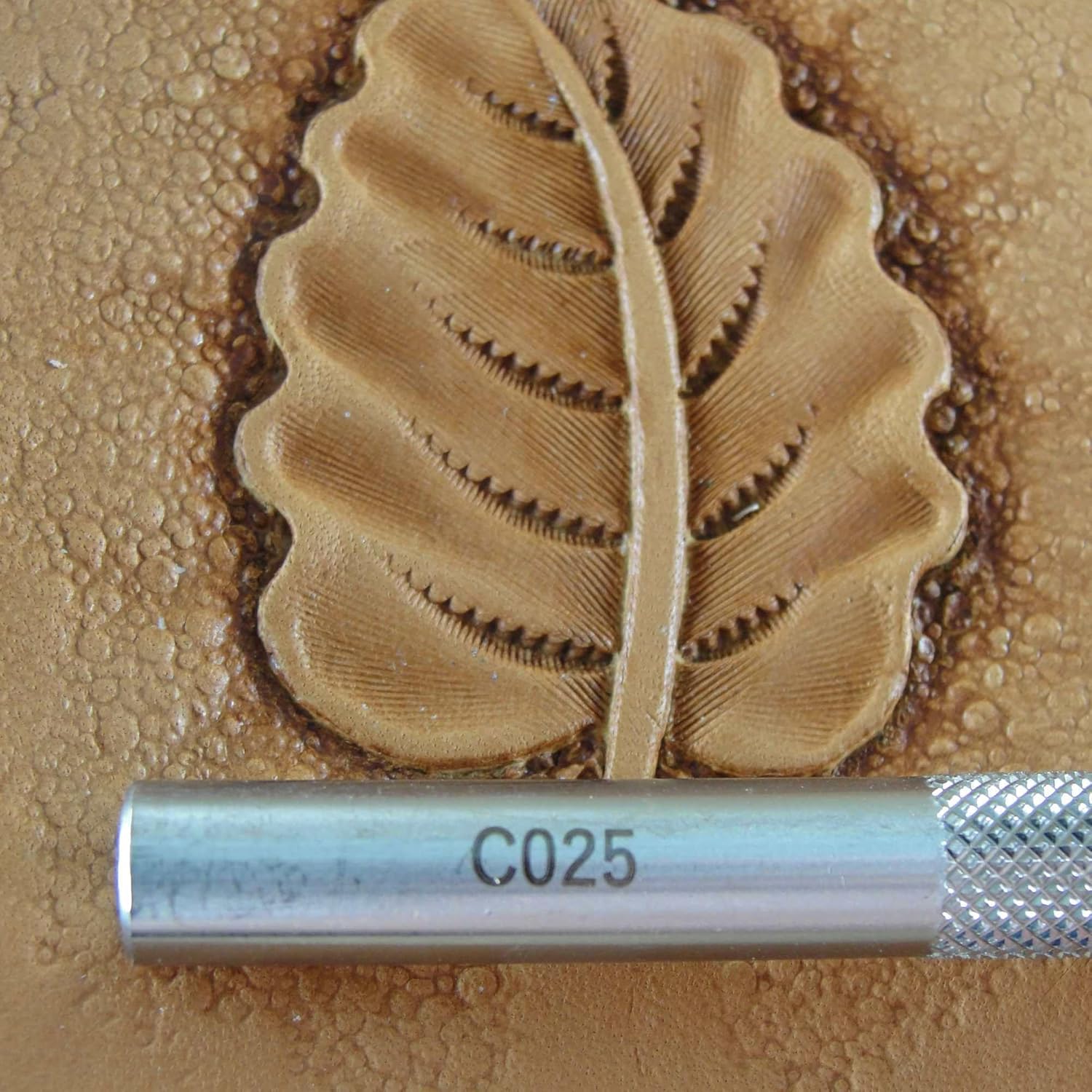 Fine Leaf Liner Leather Stamp, Stainless Steel Leather Stamping Tool, Zhong Jiang
