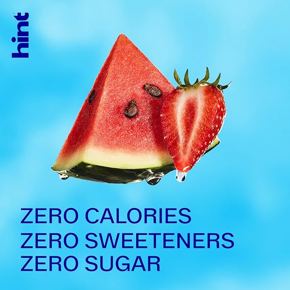 Hint Fruit-Infused Bottled Water, Watermelon - Sugar Free Flavored Water with Zero Calories, Naturally Flavored, and No Artificial Sweeteners - 16 Fl Oz (Pack of 12)