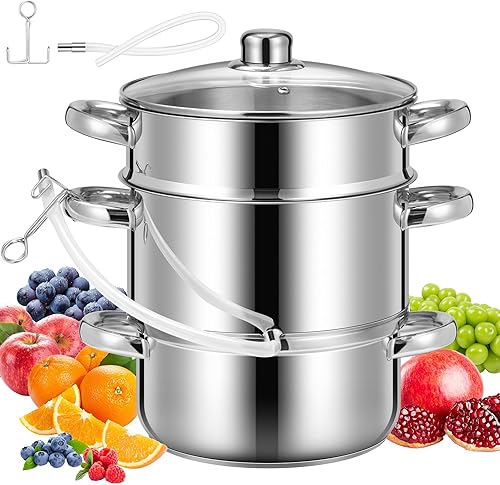 VIVOHOME Extractor de vapor de acero inoxidable para frutas y verduras, olla de vapor de 5 cuartos de galón con tapa de vidrio templado, 2