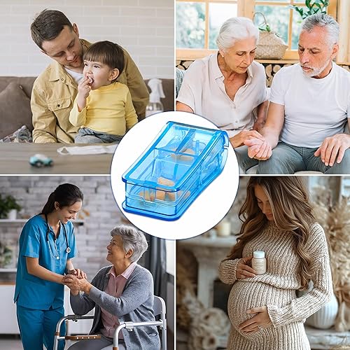 Miniatura 19 de Cortador de píldoras – Paquete de 3 – Trituradora de pastillas V-Grip y cortador para vitaminas, pastillas grandes y pequeñas, y medicamentos – (2)