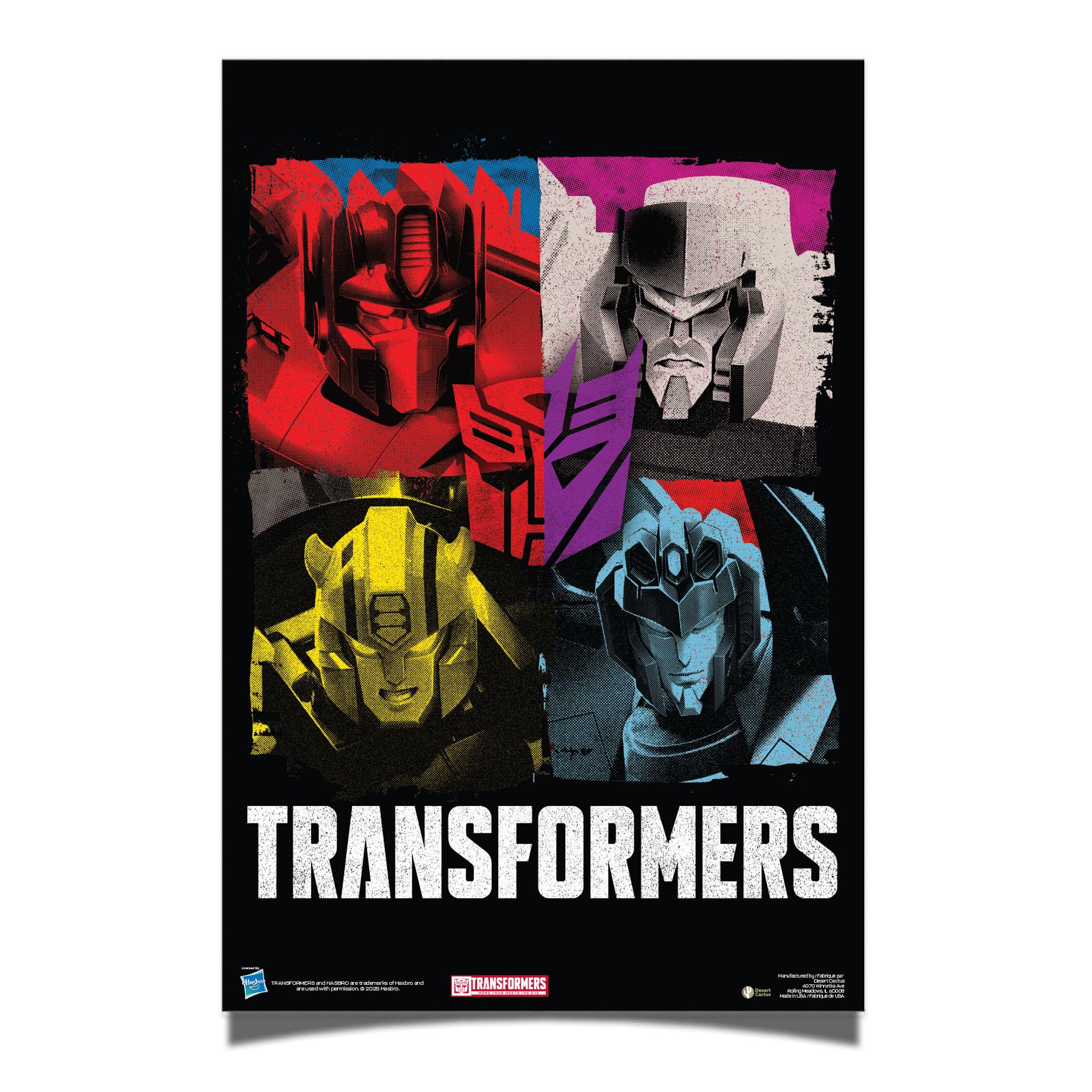 Desert Cactus Transformers Poster 11 x 17 Inch Room Office Décor Decoration Official Fan Gear (11x17 inch, Design 4)