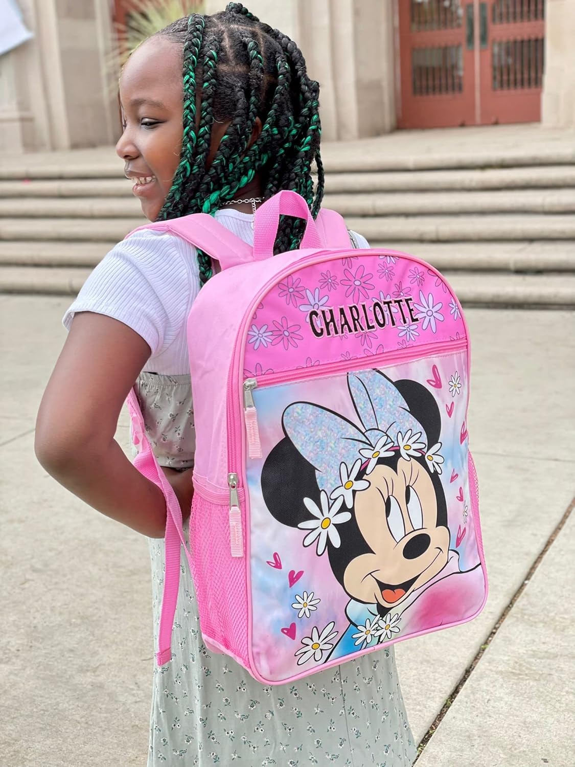 Personalized 16 Inch License School Backpack - Disney Minnie Mouse
