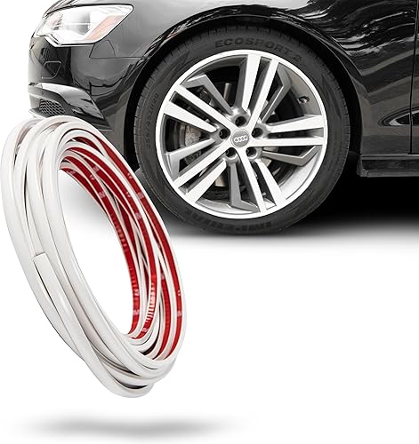 Vista 35 de True Line Automotive Protector de llanta – Protector de rueda en forma de L – Protectores de llanta de coche ultra duraderos con cinta adhesiva 3M