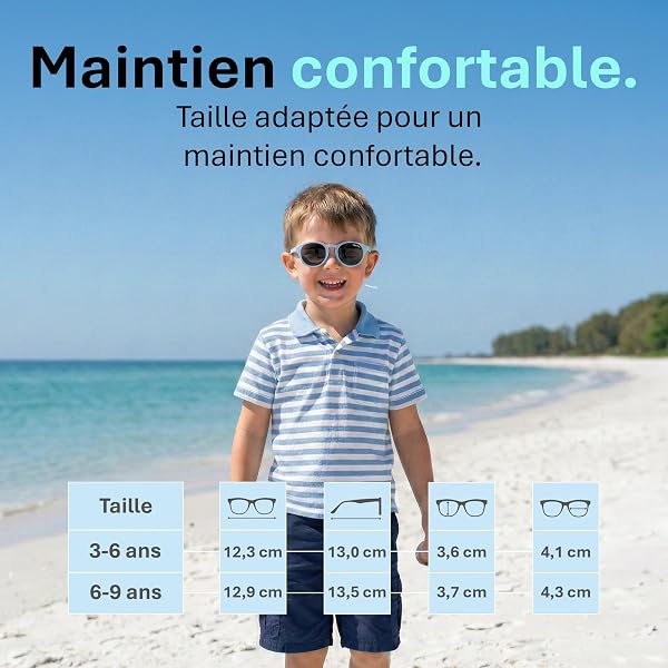 Mausito Lunettes de soleil enfant (3-6/6-9 ans) UV400 & verres catégorie 3 | Branches flexibles & légères en TPEE et polycarbonate | Design européen - 5