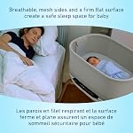 Graco SmartSense Soothing Baby Bassinet & Rocker with Cry Detection Technology, Includes 100% Organic Cotton Sheet, Luna