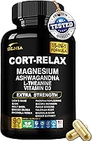 Vista 1 de DLNIA Suplemento de cortisol súper tranquilo con glicinato de magnesio, Ashwagandha - 90