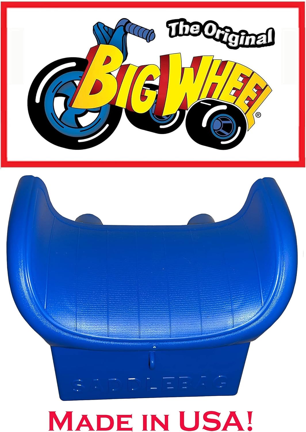 Blue Saddleback Seat for The Original Big Wheel, Genuine Replacement Part with 6.25" Spacing, Made in USA