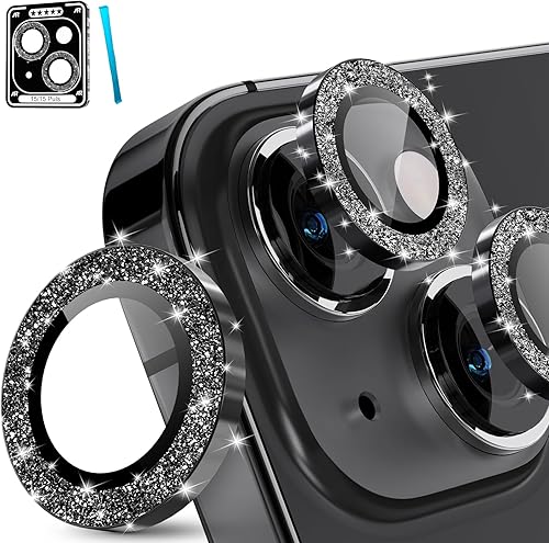 imluckies Para iPhone 15 - iPhone 15 Plus Protector de lente de cámara, anillo individual de aleación de aluminio transparente HD, película de