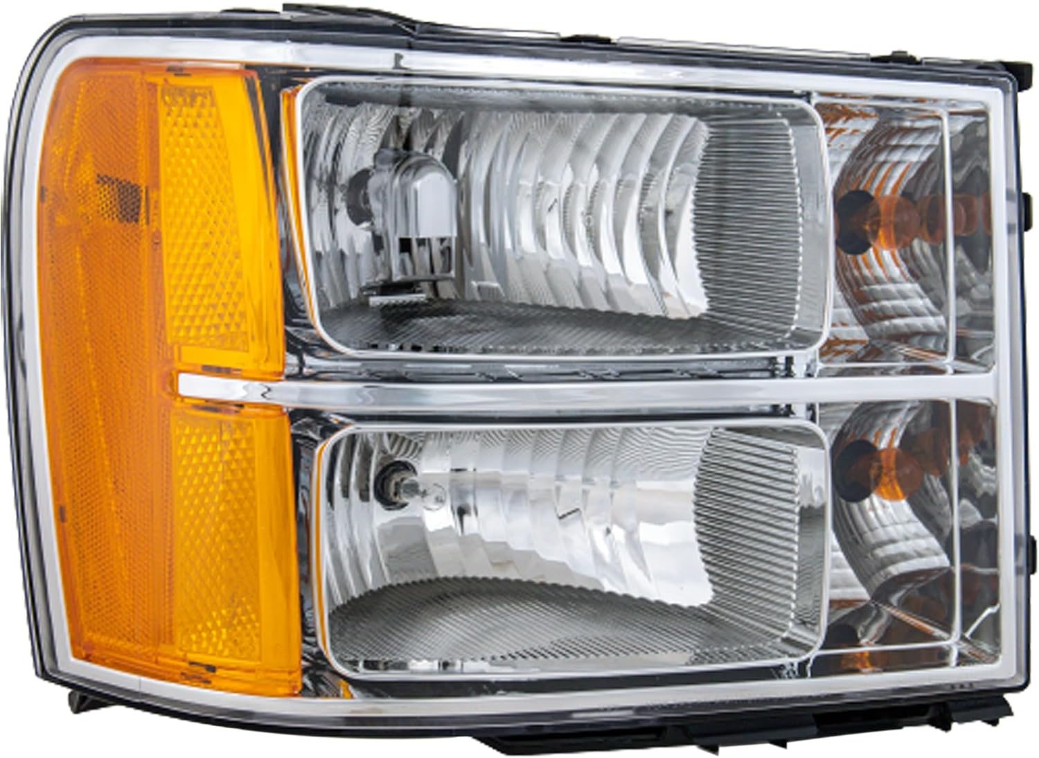 Compatible with 07-14 Sierra Pickup Truck Halogen Headlight Headlamp Head Light Lamp with Bulb Right Passenger Side