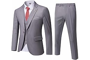 MYS Men's 3-Piece Slim-Fit Suit Set: Elevate Your Style with Distinguished Grey Suits