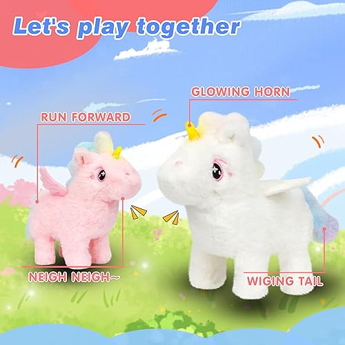 Miniatura 201 de Hopearl - Juguete electrónico interactivo de peluche, mascota con sonidos y movimientos, regalo jirafa animada que camina y mueve la cola