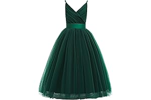 Flower Girls Spaghetti Strap Tulle Dress for 12-14 Year Olds