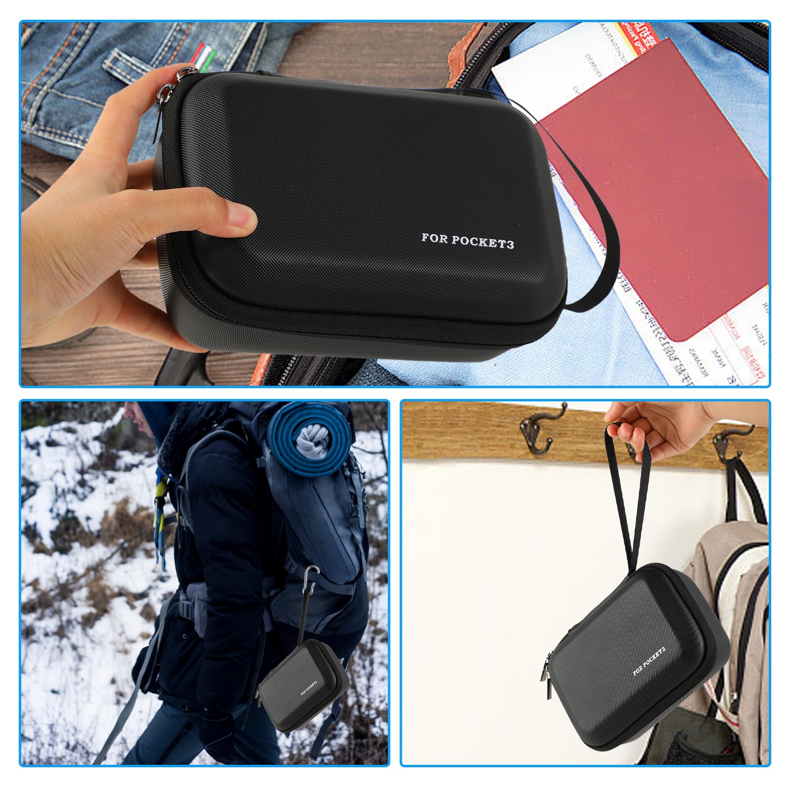 Osmo Pocket 3 Bag, przenośna torba do przechowywania, podróżne etui ochronne, torba do przechowywania DJI Osmo Pocket 3 standardowa i rozszerzona wersja baterii.