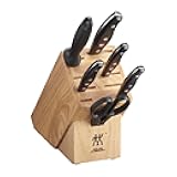 ZWILLING Twin Signature 7-Piece German Knife Set with Block, Razor-Sharp, Made in Company-Owned German Factory with Special Formula Steel perfected for almost 300 Years, Dishwasher Safe