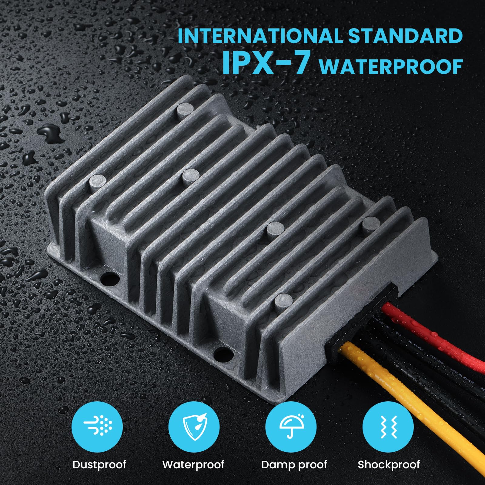 DC 24V a 12V Convertitore di Tensione 40A 480W Trasformatori di potenza Regulatore Raddrizzatore 24V Step-down to 12V Limitatore-IP67 Impermeabile per Veicoli Sistema Solare