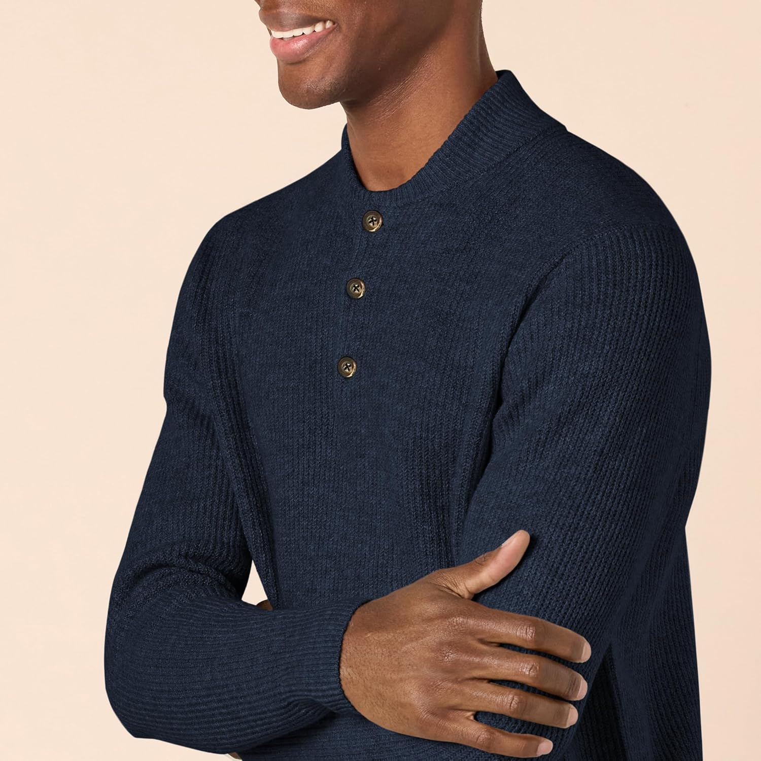 Amazon Essentials Men's Long-Sleeve Soft Touch Henley Sweater - Image 4