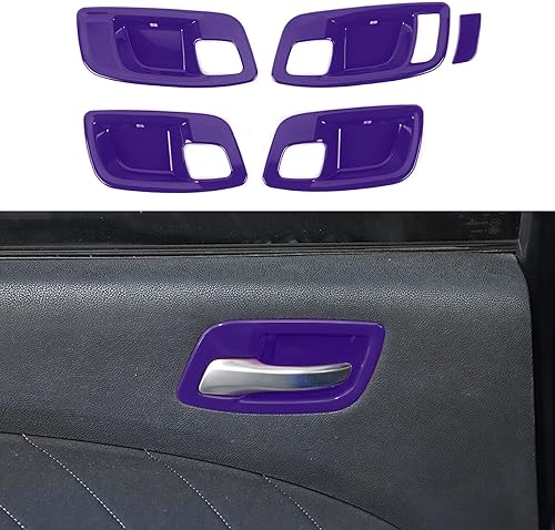 JWWY Cubierta para manija interior del cuenco de la puerta, ajuste para Dodge Charger 2011-2024+, accesorios interiores, Chrysler 300, 5 unidades,