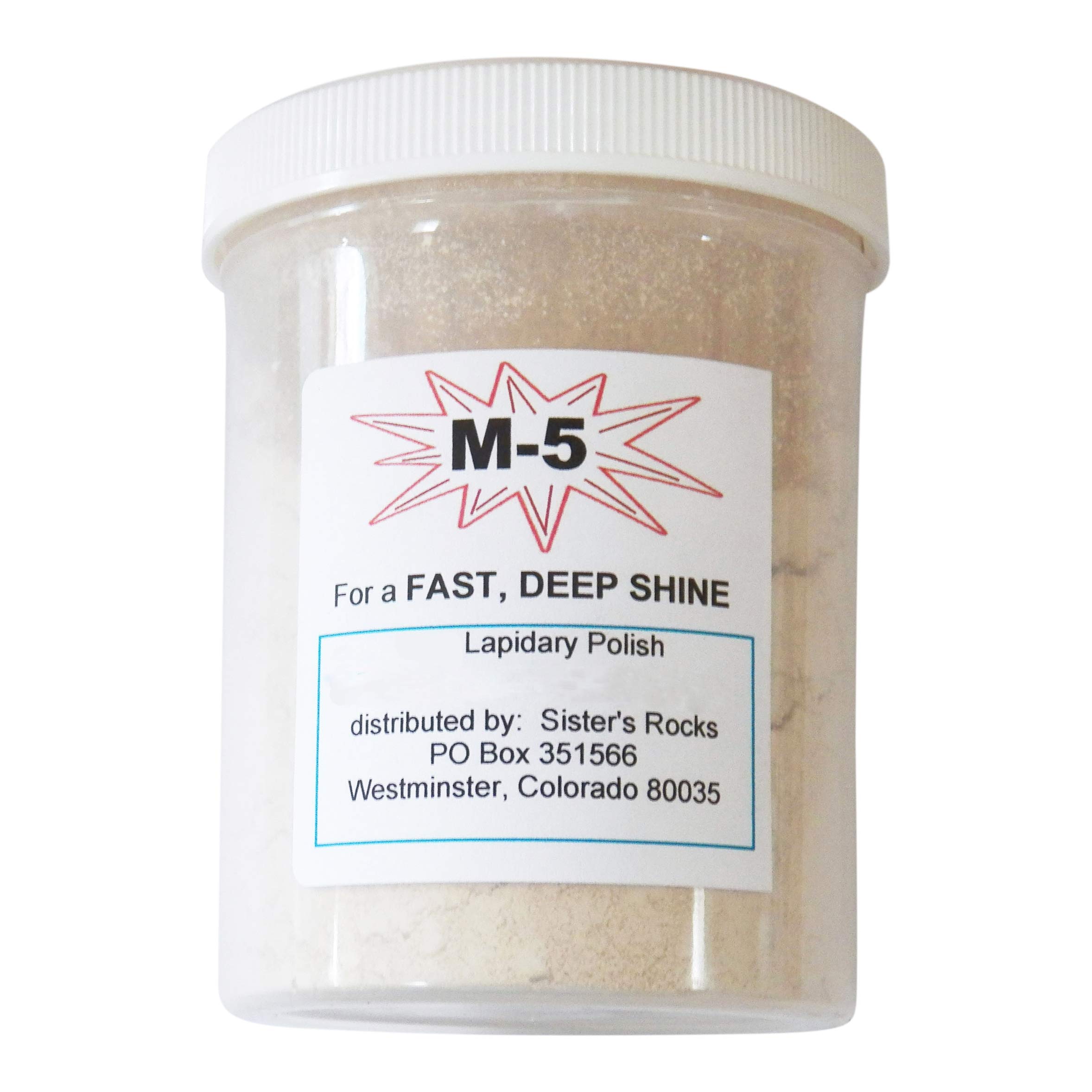 Fundamental Rockhound Products: 4 oz M5 Polish for Rocks: Tumbling, Cabbing, Flat Laps