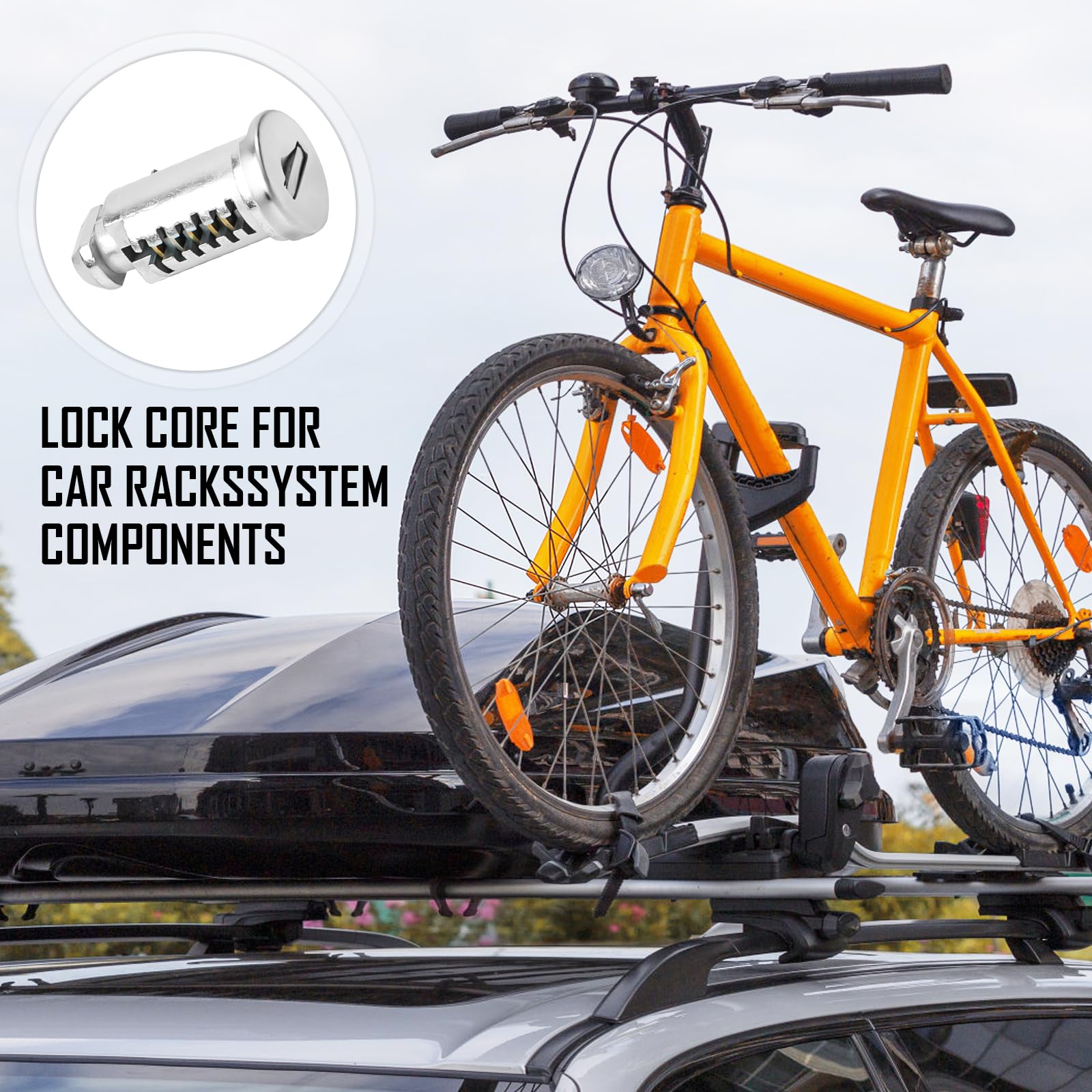 Kit De 4 Serrures Pour Coffre De Toit - 4 Cylindres + 5 Clés - Compatible Barres De Toit, Porte-vélos, Sécurisé Anti-vol