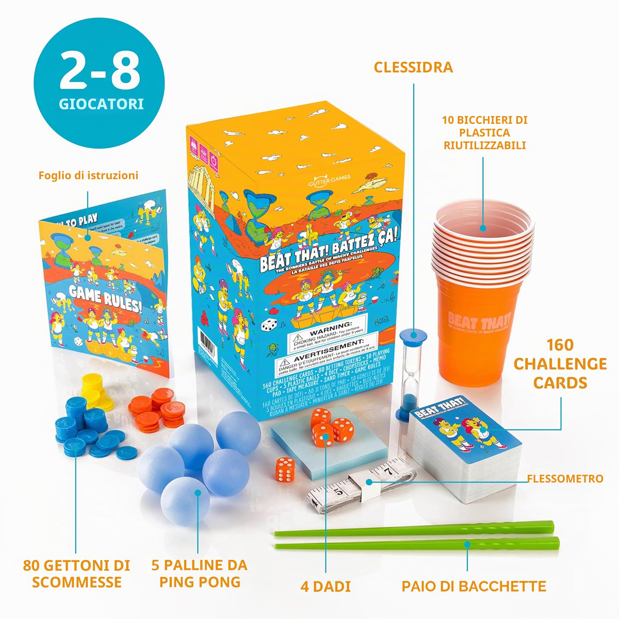 Beat That! - The Bonkers Battle of Wacky Challenges [Gioco per feste in famiglia per bambini e adulti]