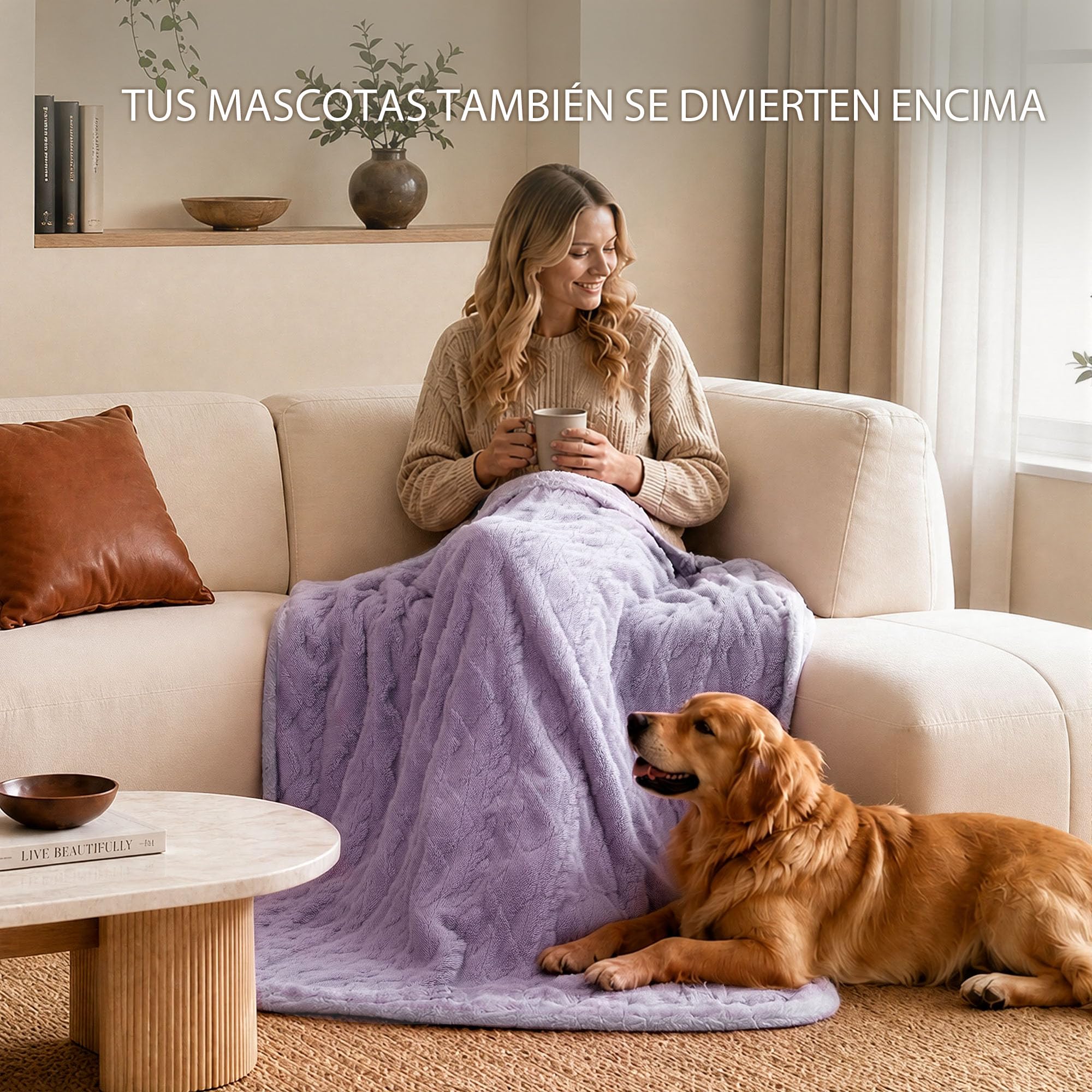 Manta Eléctrica 150x200cm, Manta Suave Lavable, Púrpura | 9 Niveles de Temperatura ,10H Apagado Auto,Manta Térmica, Calentamiento Rápido , Tejido Cómodo, Para Casa y Oficina