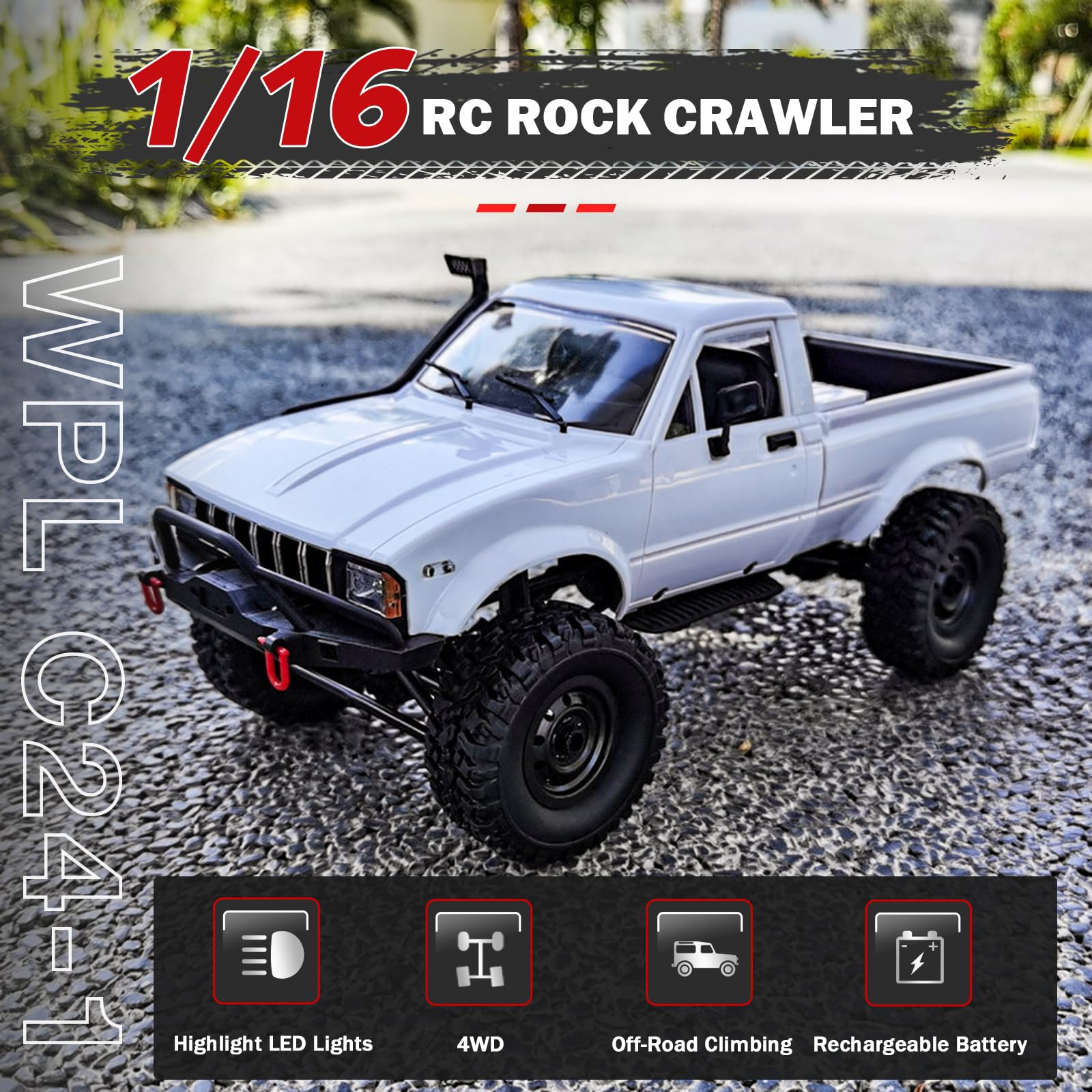 Amazon.co.jp: WPL C24-1 RCロッククローラー 4x4 ラジコントラック