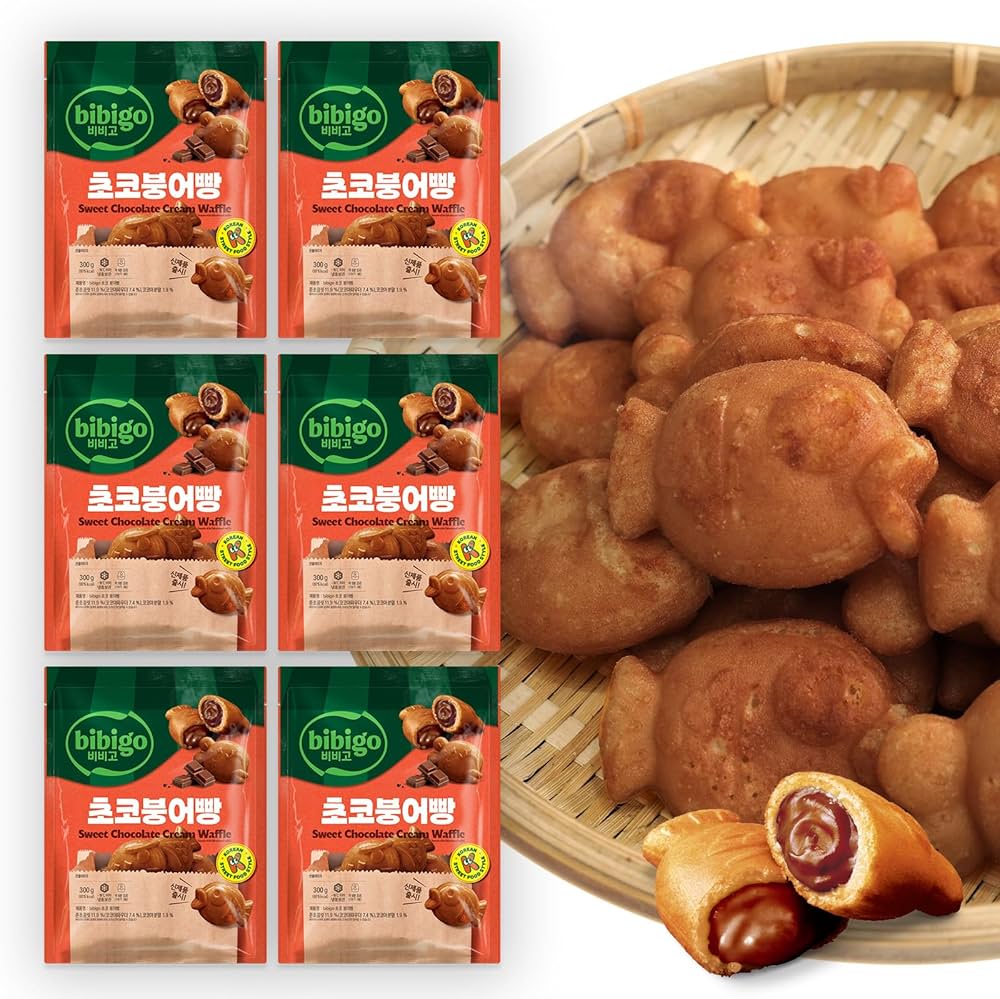 Amazon | bibigo プンオパン チョコレート 1袋 300g 6個 たい焼き 鯛