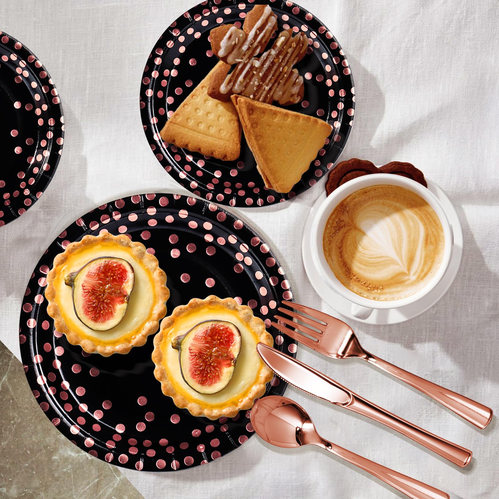 Piatti Di Carta Biodegradabili 50 Pz - 18cm, 300g/m² - Per Feste, Picnic E BBQ - Foto 6