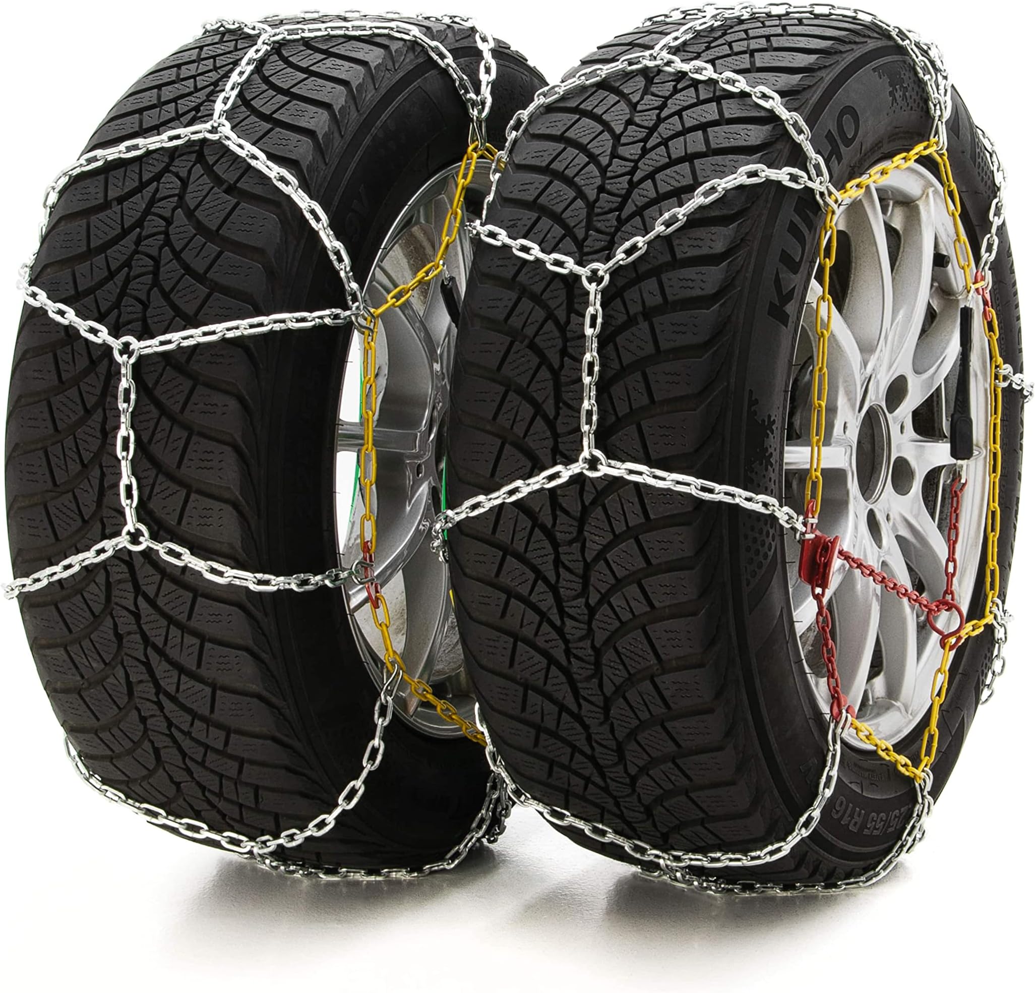 Slidefix Prime Plus KN80 Snow Chains for Cars Tyre Sizes 185/80-13, 185-13; 205/70-13 175/80-14; 175-14; 185/75-14; 185/80-14; 185-14; 195/70-14; 195/75-14; 195/80-14; 205/65-14; 215/60-14; 225/55-14; 175/80-15; 175-15; 185/70-15; 195/60-15; 195/65-15; 200/60-15; 205/55-15; 205/60-15; 215/50-15; 215/55-15; 225/50-15 185/65-16; 195/55-16; 195/60-16; 205/50-16; 215/45-16; 215/50-16; 225/40-16; 225/45-16 185/60-17; 205/45-17; 205/50-17; 215/40-17; 215/45-17; 225/40-17
