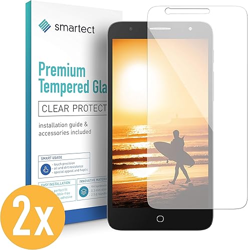 smartect Pellicola Vetro Temperato per Alcatel Pop Plus Pezzi  Pellicola Protettiva con durezza Salvaschermo Anti-Impronte Anti-Bolle
