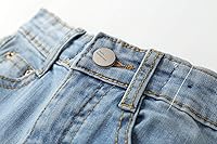 Vista 5 de KIDSCOOL SPACE Pantalones de mezclilla rasgados con banda elástica en el interior con anillos en D