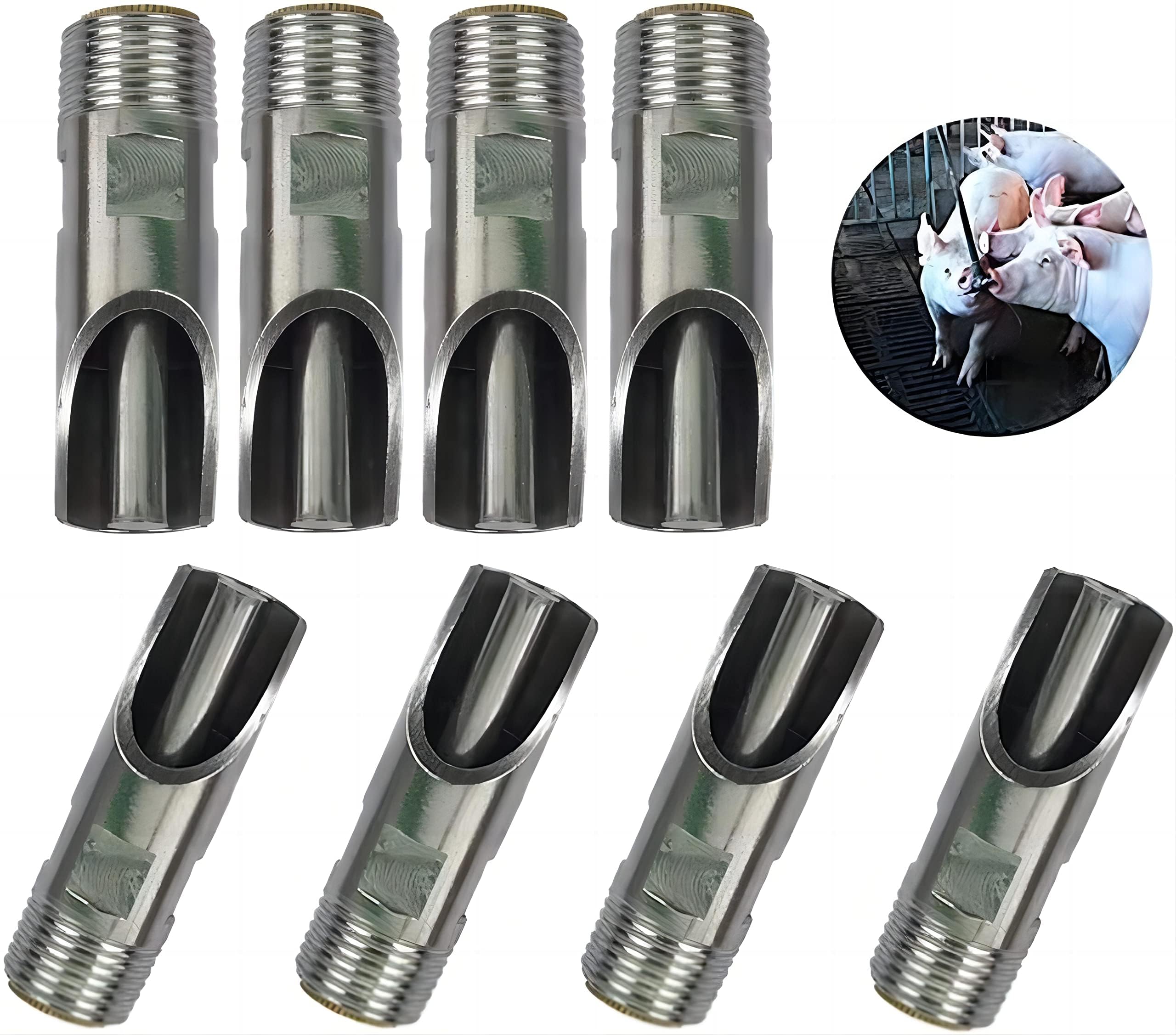 Confezione da 20 bevande automatiche per maialini, in acciaio INOX, 1/2" NPT