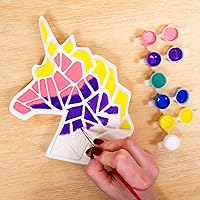 Vista 41 de Creative Roots Tortuga, Erizo y Sol de Mosaico - Pack de 3 Piedras de Paso de Cerámica de 7 Pulgadas & 6 Pinturas Vibrantes, Piedras de Paso DIY