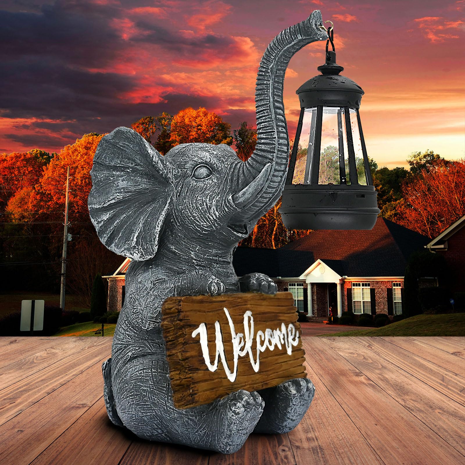 Sponsored Ad - Outdoor Elephant Statues Solar Garden Decor Lights - Elephant Decoration for Garden, Balcony, Patio, Yard, Lawn - Housewarming, Fathers Day, Unique Birthday Gifts for Women Mom Grandma(White)